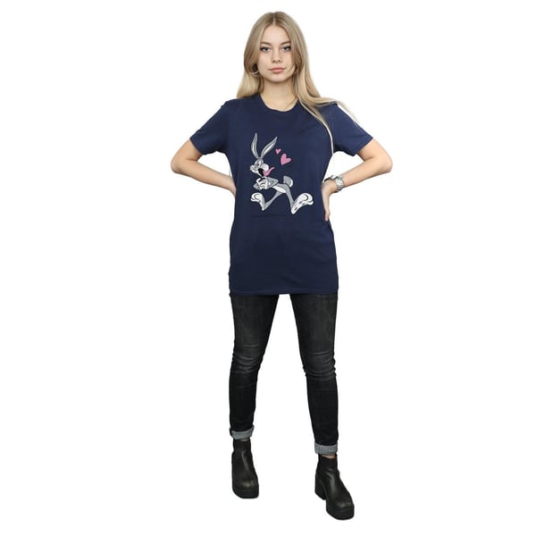 Looney Tunes Womens/Ladies Bugs Bunny In Love Cotton Boyfriend T-Shirt
