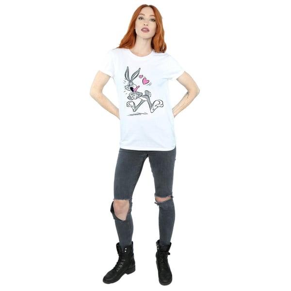 Looney Tunes Womens/Ladies Bugs Bunny In Love Cotton Boyfriend T-Shirt
