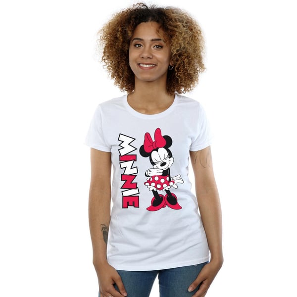 Disney Womens/Ladies Minnie Mouse Giggling Cotton T-Shirt