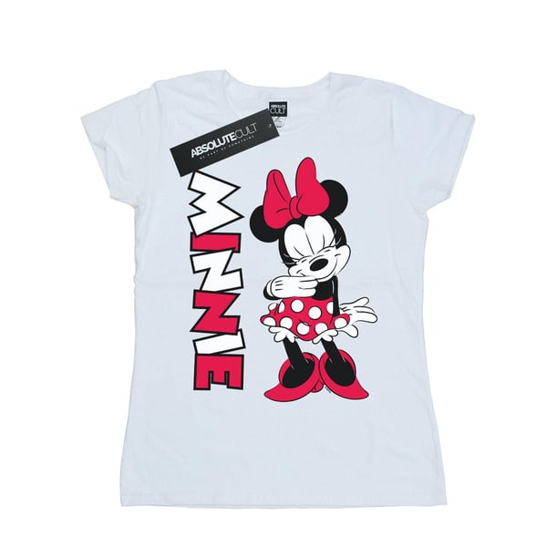 Disney Womens/Ladies Minnie Mouse Giggling Cotton T-Shirt
