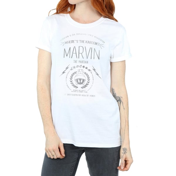 Looney Tunes Womens/Ladies Marvin The Martian Where´s The Kaboom Cotton Boyfriend T-Shirt
