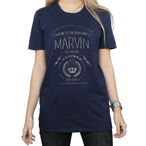 Looney Tunes Womens/Ladies Marvin The Martian Where´s The Kaboom Cotton Boyfriend T-Shirt