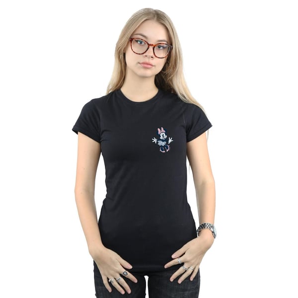 Disney Womens/Ladies Minnie Mouse Dancing Chest Cotton T-Shirt