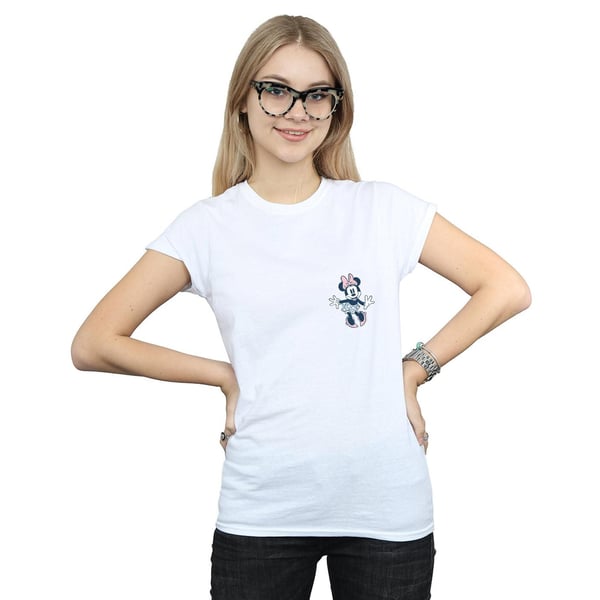 Disney Womens/Ladies Minnie Mouse Dancing Chest Cotton T-Shirt