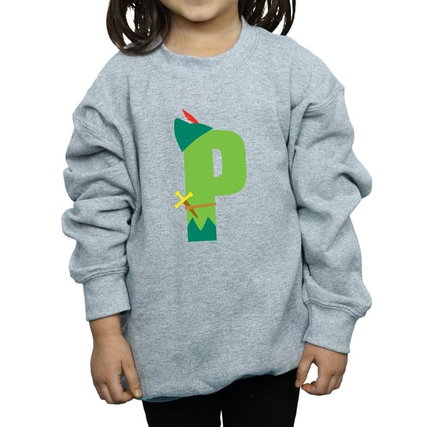Disney Girls Alphabet P Is For Peter Pan Sweatshirt