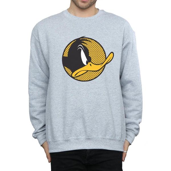 Looney Tunes Mens Daffy Duck Dotted Profile Sweatshirt