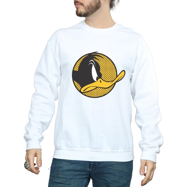 Looney Tunes Mens Daffy Duck Dotted Profile Sweatshirt