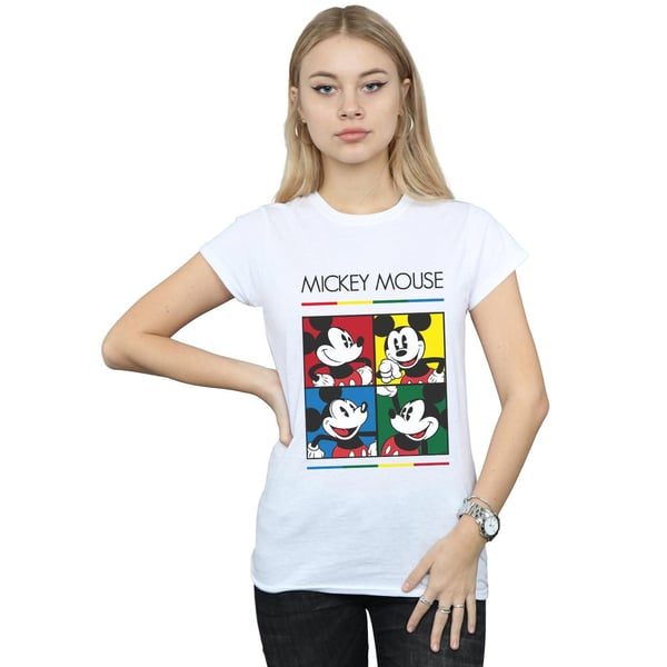 Disney Womens/Ladies Mickey Mouse Square Colour Cotton T-Shirt