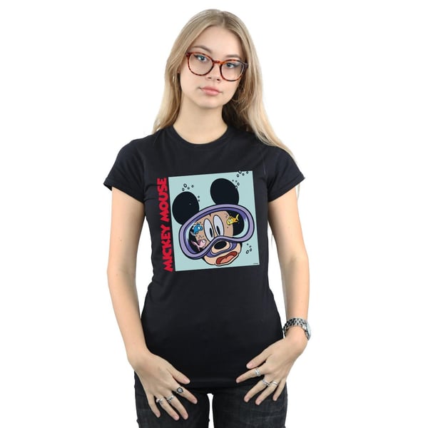 Disney Womens/Ladies Mickey Mouse Under Water Cotton T-Shirt