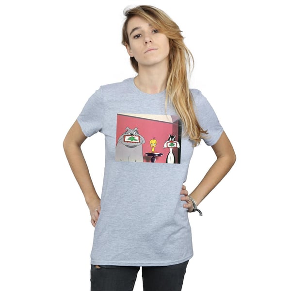 Looney Tunes Womens/Ladies Christmas Postcard Cotton Boyfriend T-Shirt