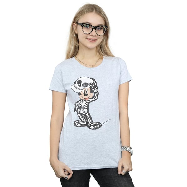 Disney Womens/Ladies Mickey Mouse Skeleton Cotton T-Shirt