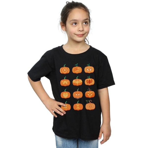 Marvel Girls Avengers Halloween Pumpkin Cotton T-Shirt