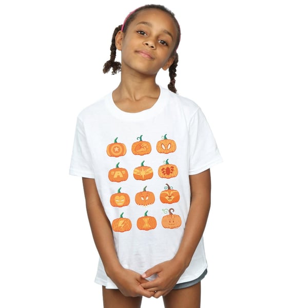 Marvel Girls Avengers Halloween Pumpkin Cotton T-Shirt
