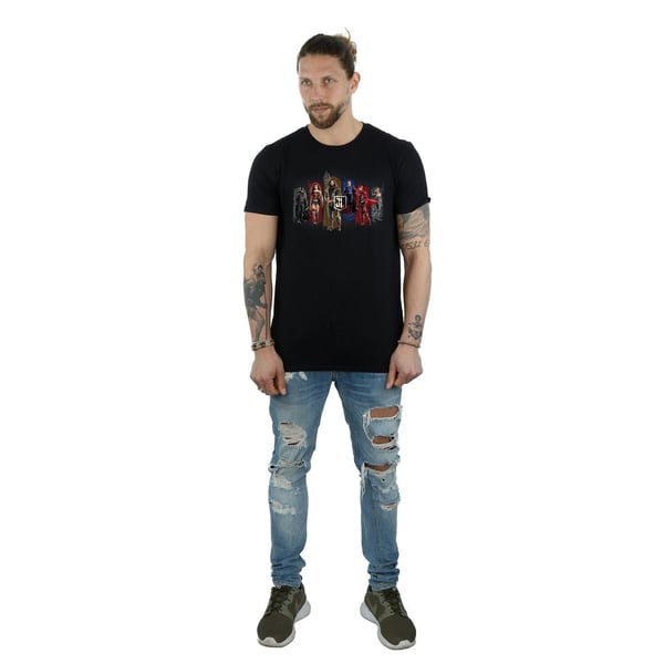 DC Comics Mens Justice League Movie Team Hexagons T-Shirt