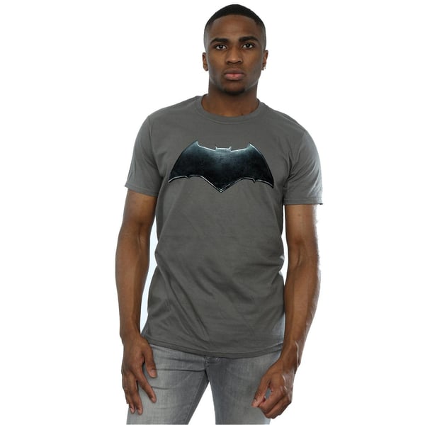 DC Comics Mens Justice League Movie Batman Emblem T-Shirt