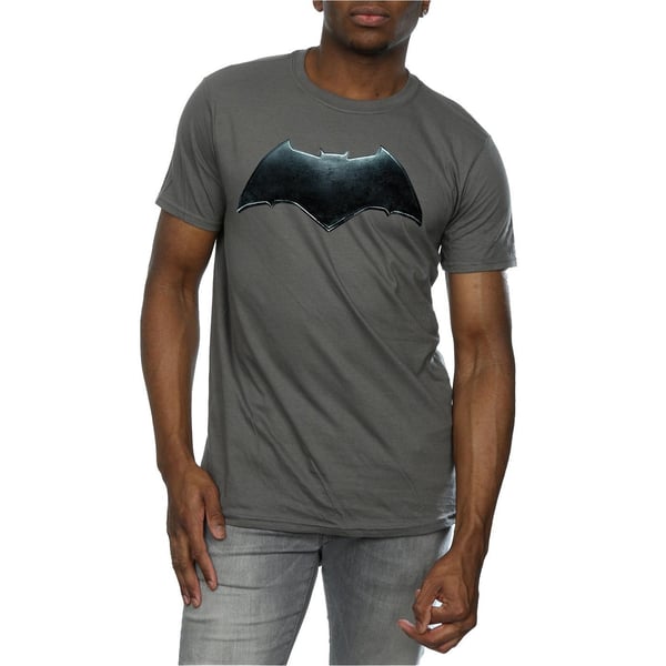 DC Comics Mens Justice League Movie Batman Emblem T-Shirt