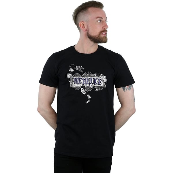 Beetlejuice Unisex Adult Sandworm Logo T-Shirt