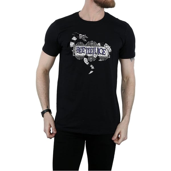 Beetlejuice Unisex Adult Sandworm Logo T-Shirt