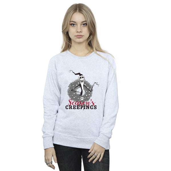 Disney Womens/Ladies The Nightmare Before Christmas Seasons Creepings Wreath Sweatshirt