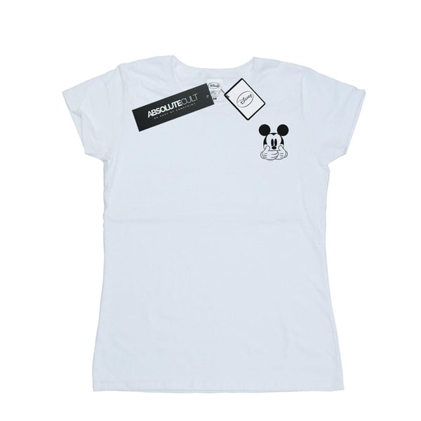 Disney Womens/Ladies Mickey Mouse Dont Speak Breast Print Cotton T-Shirt