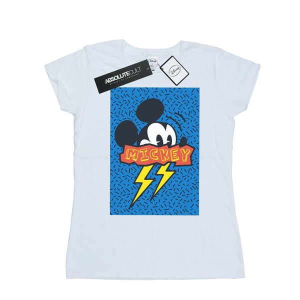Disney Womens/Ladies Mickey Mouse 90s Flash Cotton T-Shirt