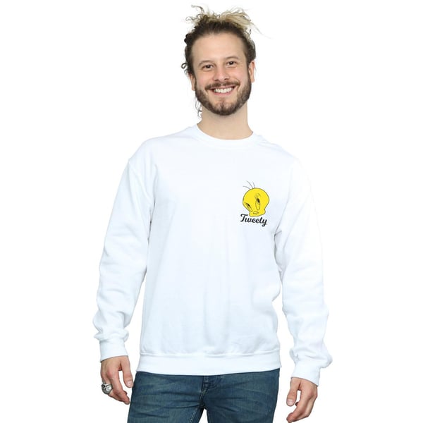 Looney Tunes Mens Tweety Pie Head Sweatshirt