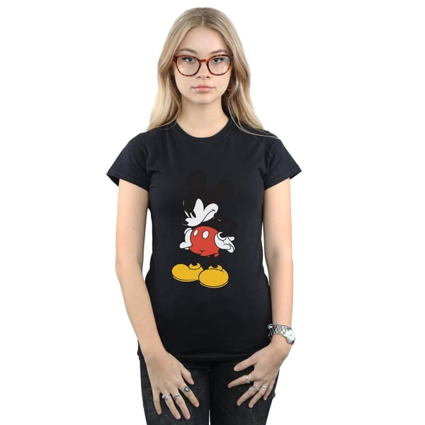 Disney Womens/Ladies Mickey Mouse Angry Look Down Cotton T-Shirt