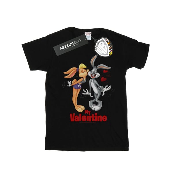 Looney Tunes Womens/Ladies Bugs Bunny And Lola Valentine´s Day Cotton Boyfriend T-Shirt