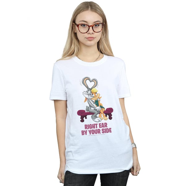 Looney Tunes Womens/Ladies Bugs And Lola Valentine´s Cuddle Cotton Boyfriend T-Shirt