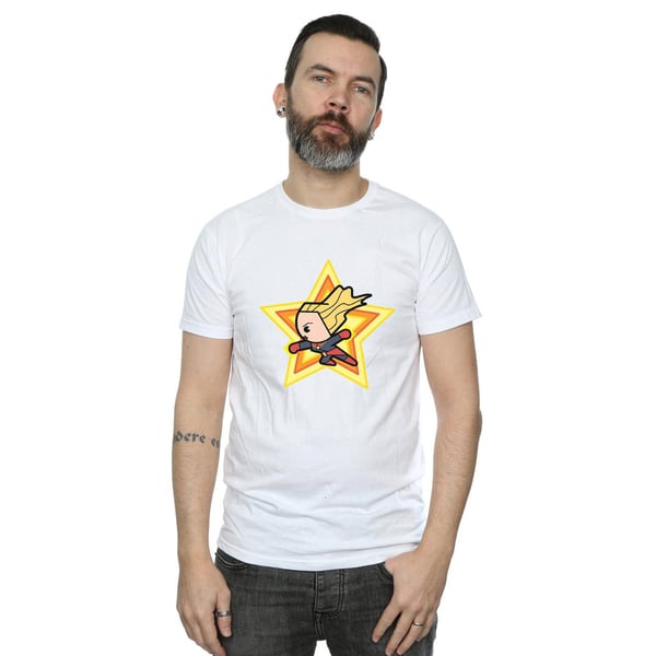 Marvel Mens Kawaii Captain Marvel T-Shirt