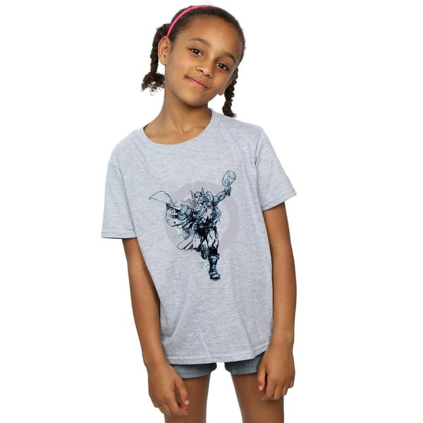 Marvel Girls Thor Circle Cotton T-Shirt