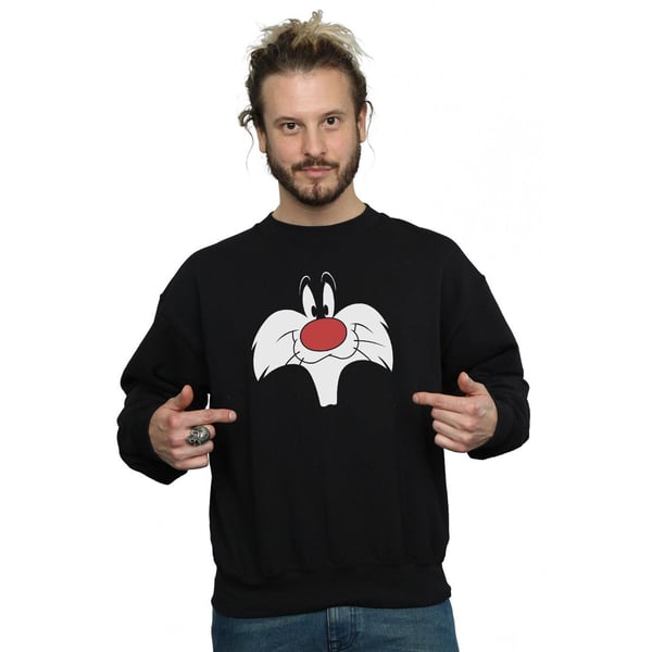 Looney Tunes Mens Sylvester Big Face Sweatshirt