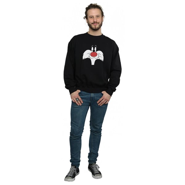 Looney Tunes Mens Sylvester Big Face Sweatshirt
