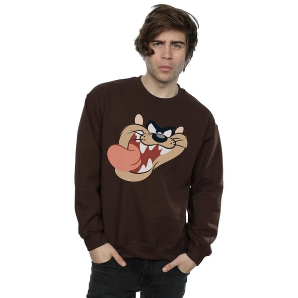 Looney Tunes Mens Tasmanian Devil Face Sweatshirt
