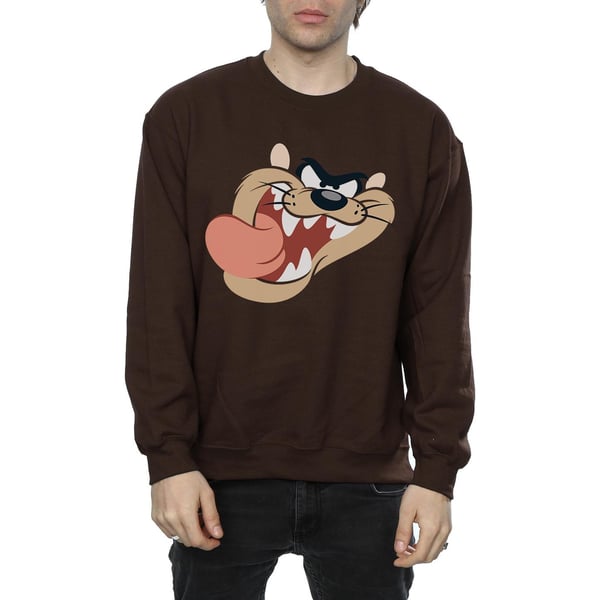 Looney Tunes Mens Tasmanian Devil Face Sweatshirt