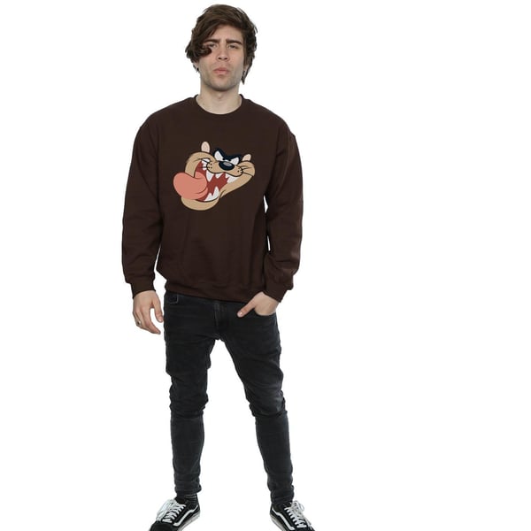 Looney Tunes Mens Tasmanian Devil Face Sweatshirt