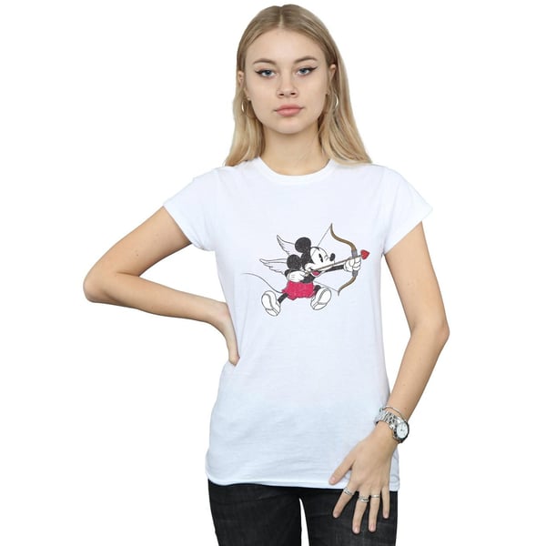 Disney Womens/Ladies Mickey Mouse Love Cherub Cotton T-Shirt