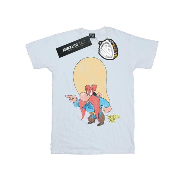 Looney Tunes Dam/Kvinnor Yosemite Sam Distressed Bomull Boyfriend T-Shirt