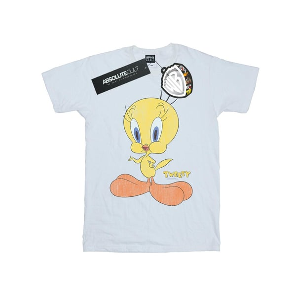 Looney Tunes Womens/Ladies Tweety Pie Distressed Cotton Boyfriend T-Shirt
