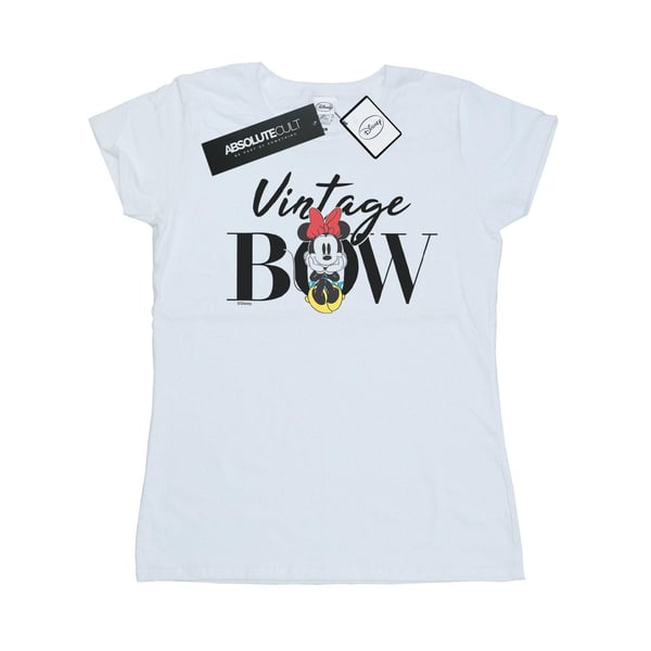 Disney Womens/Ladies Minnie Mouse Vintage Bow Cotton T-Shirt