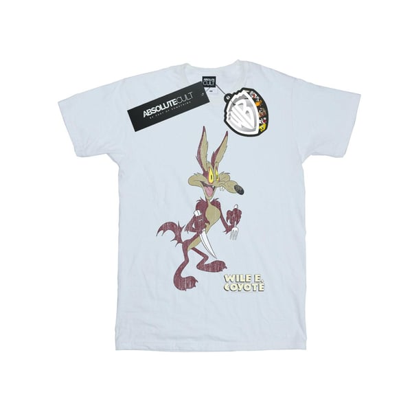 Looney Tunes Womens/Ladies Wile E Coyote Distressed Cotton Boyfriend T-Shirt