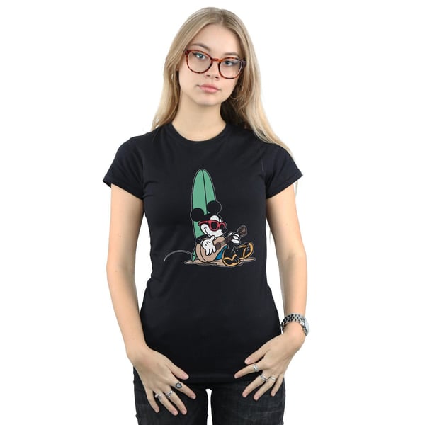 Disney Womens/Ladies Mickey Mouse Surf And Chill Cotton T-Shirt