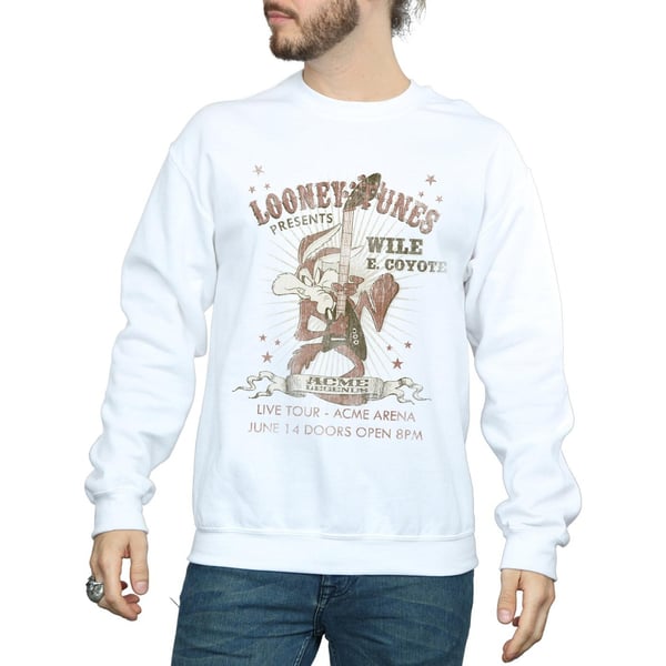 Looney Tunes Mens Wile E Coyote Guitar Sweatshirt
