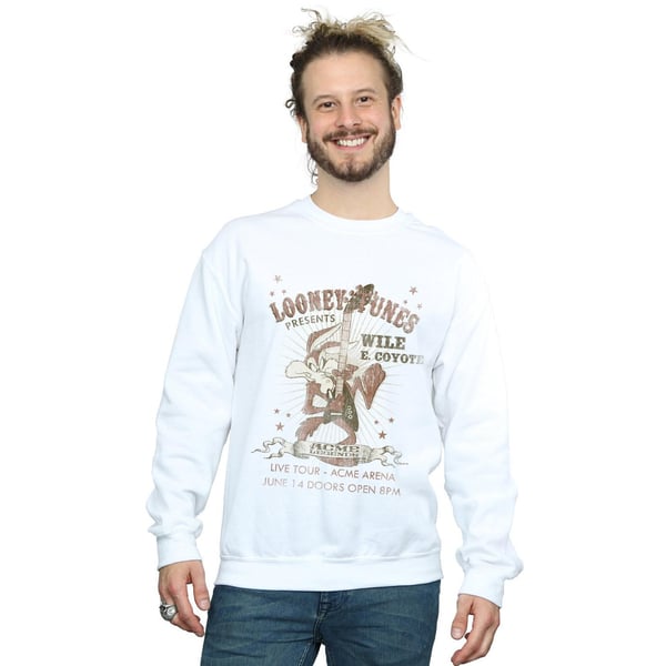 Looney Tunes Mens Wile E Coyote Guitar Sweatshirt