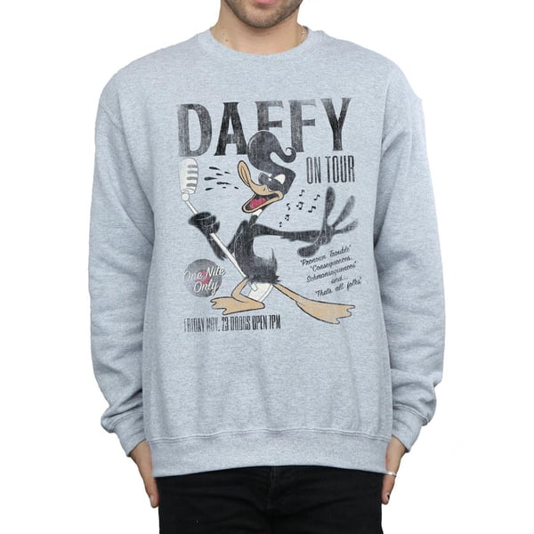 Looney Tunes Mens Daffy Duck Concert Sweatshirt