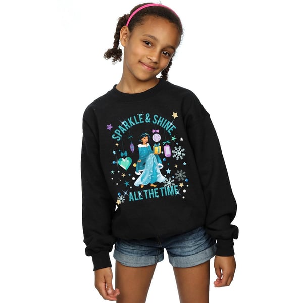 Disney Girls Princess Jasmine Sparkle And Shine Sweatshirt