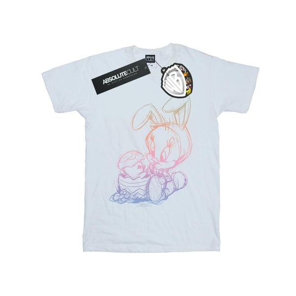 Looney Tunes Womens/Ladies Tweety Pie Easter Egg Sketch Cotton Boyfriend T-Shirt