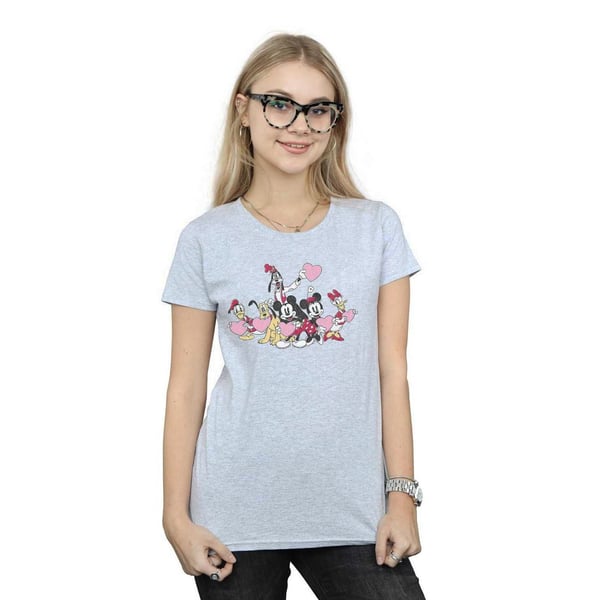 Disney Womens/Ladies Mickey Mouse Love Friends Cotton T-Shirt