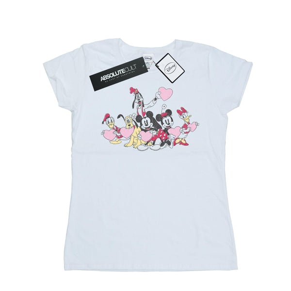 Disney Womens/Ladies Mickey Mouse Love Friends Cotton T-Shirt