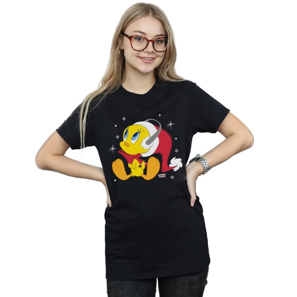 Looney Tunes Womens/Ladies Christmas Tweety Cotton Boyfriend T-Shirt